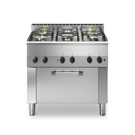Gasherd 5 Brenner mit Elektrobackofen 900x600 mm | modular