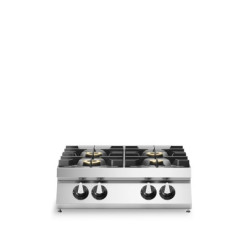 Gasherd 4 Brenner mit Edelstahlplatte – modular 700 ROC