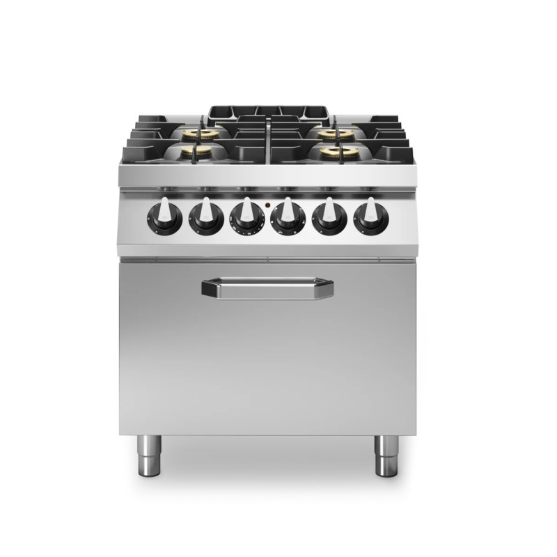 Gasherd 4 Brenner mit Elektrobackofen 800x730x870 | modular
