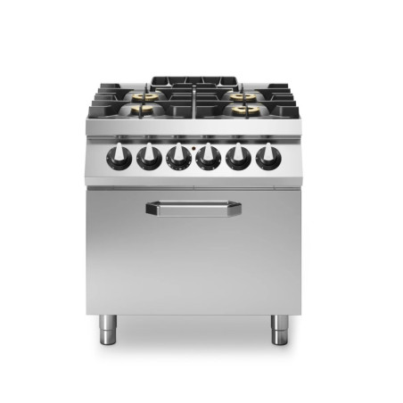 Fourneau gaz 4 brûleurs + four électrique 800mm | modular