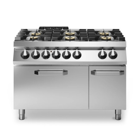 Fourneau gaz 6 brûleurs avec four électrique 120 cm | modular
