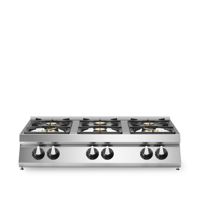 Gas Ranges 6 Burners with Enameled Pans – modular