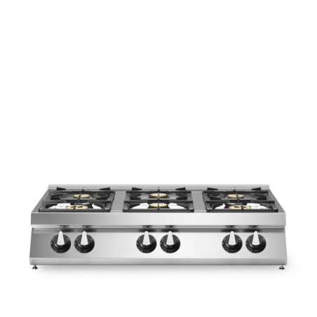 Gasherd 6 Brenner mit emaillierten Becken – modular 700
