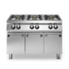 ROC 6-Burner Gas Range with Enamelled Pans & Doors