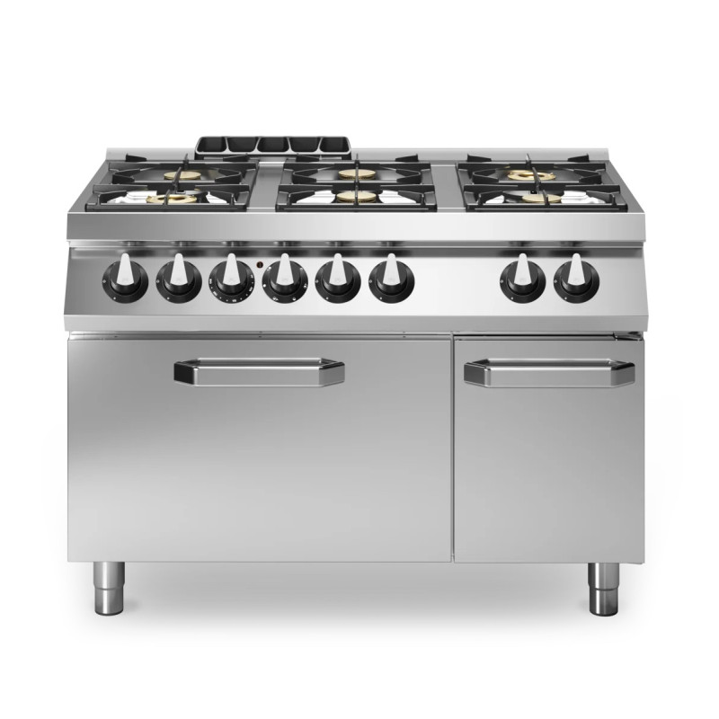 Gas Ranges 6 Burners with Static Oven 1200mm | modular