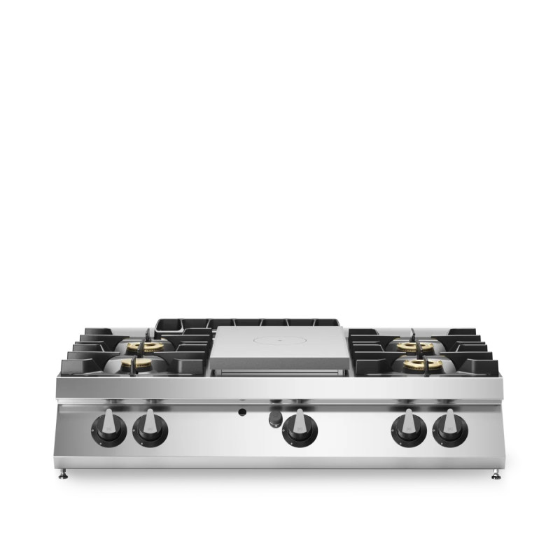 Gas-Kochplatte 4 Brenner 1200x730 mm – robust | modular