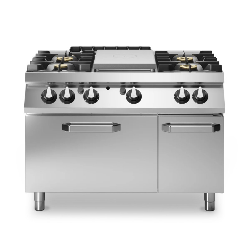 Plaque coup-de-feu 4 brûleurs gaz 1200 mm | modular