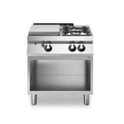 Gas-Kochplatte 2 Brenner, Edelstahl 800x730 mm | modular