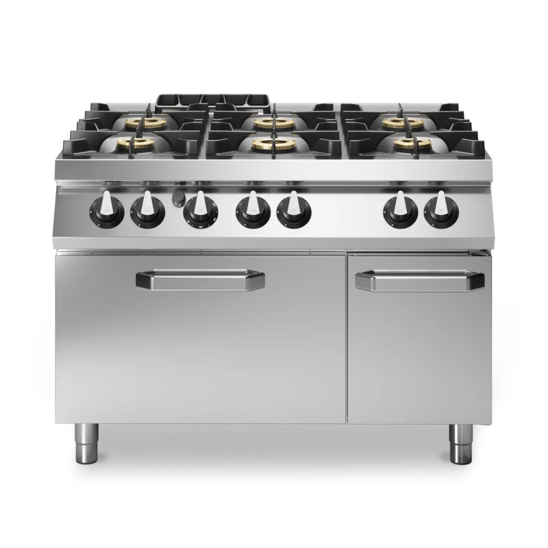 Fourneau gaz 6 brûleurs 1200x900 mm | modular ROC 900