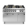 Fourneau 6 brûleurs gaz ROC 900 avec four à convection
