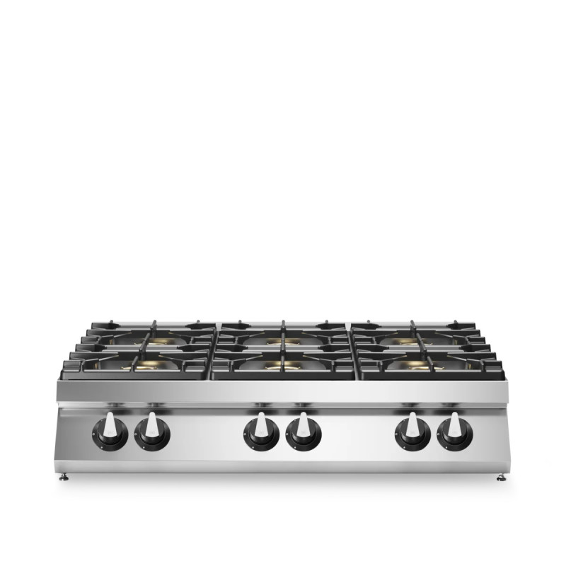 Fourneau à gaz ROC 900, 6 brûleurs, 1200 x 900 mm