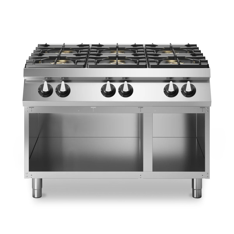 Fourneau gaz 6 brûleurs bac émaillé 1200x900 MODULAR