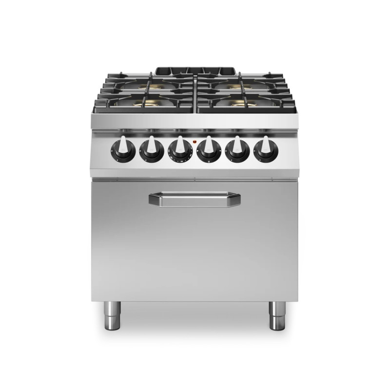 Gasherd 4 Brenner mit Elektrobackofen 800x900 mm | modular