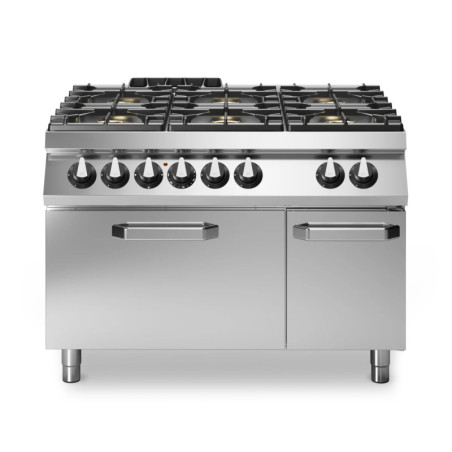 Gasherd 6 Brenner mit Elektrobackofen 1200x900 mm | modular