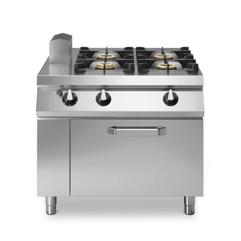 Gasherd 4 Brenner mit Edelstahlplatte – modular ROC 1100
