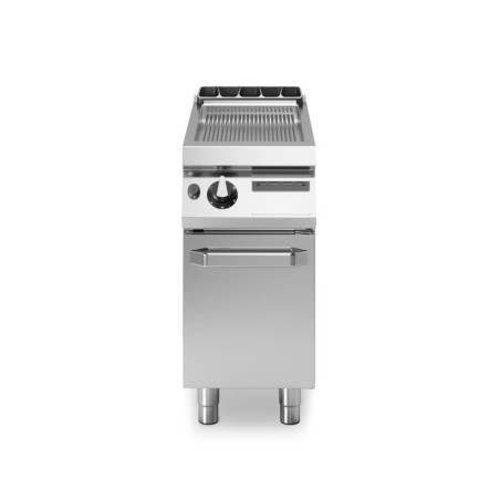 Gerillte verchromte Grillplatte mit Schrank – modular 700