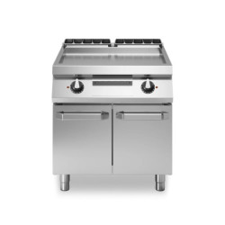 Grillplatte glatte verchromte mit Schrank 800x730mm | modular