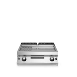 Grillplatte 2/3 glatt 1/3 gerillt – flexible Stahlplatte | modular