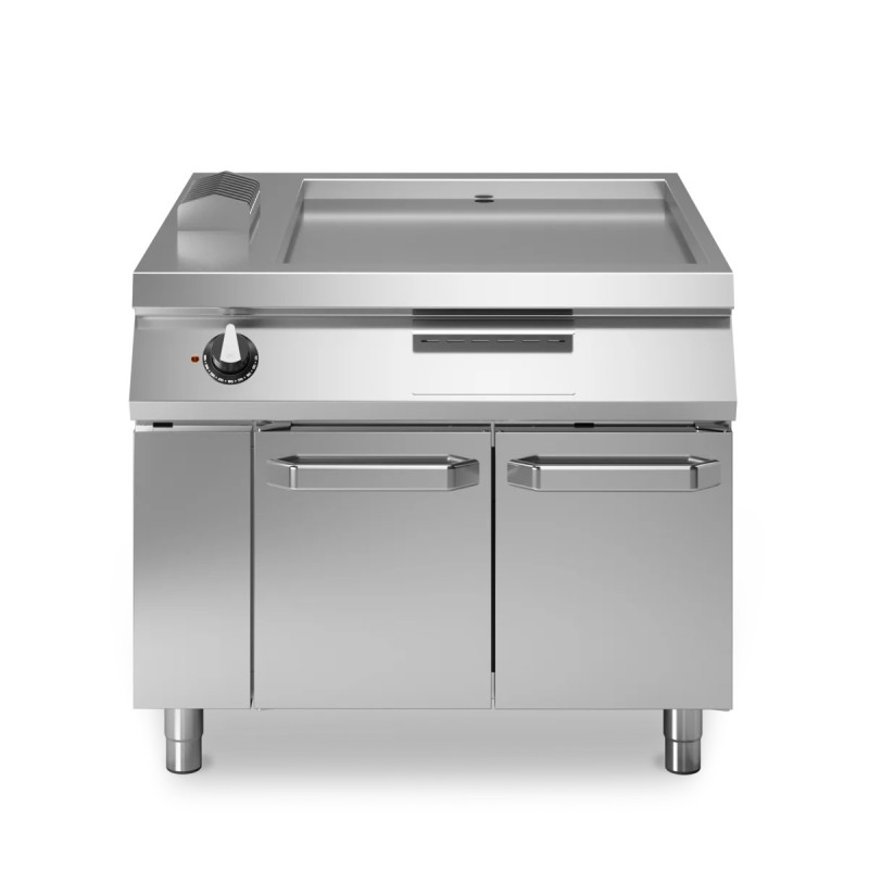 Grillplatte glatte verchromt mit Schrank 1100 | modular
