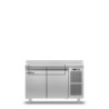 Table saladette 2 portes avec dosseret 130x70 cm | coldline