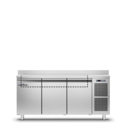 Table saladette 3 portes avec dosseret - coldline
