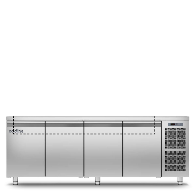 Saladette GN 4 Türen – 599L Kühlkapazität | coldline