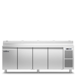 Vorbereitungsstation GN1/1 4 Türen mit Edelstahlplatte | coldline