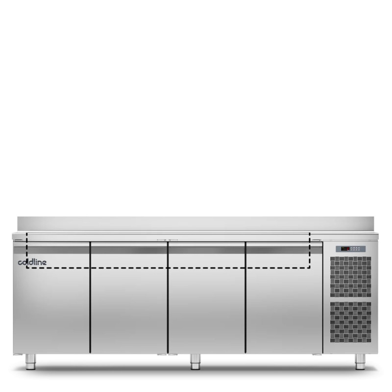 Saladette GN 4 Doors with Backsplash – Efficient Cooling | coldline