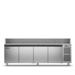 Pizza Table with Granite Top – 4 Doors Refrigerated | coldline