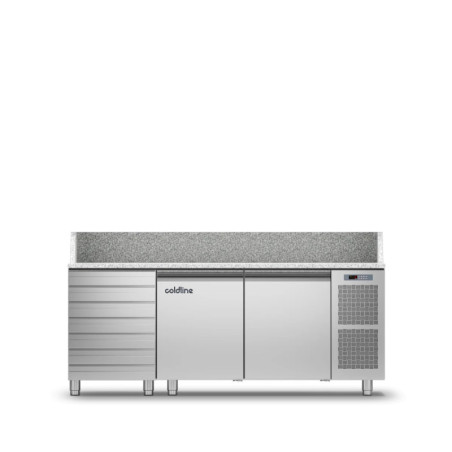 Table Complet Pizza 2 portes + 7 tiroirs 2005x800 mm | coldline