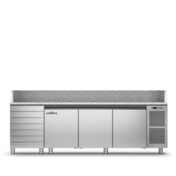 Coldline Pizza Preparation Table with Granite Top
