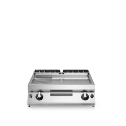 Grill plate 2/3 smooth 1/3 ribbed 800x730 mm modular | Restohotelstore