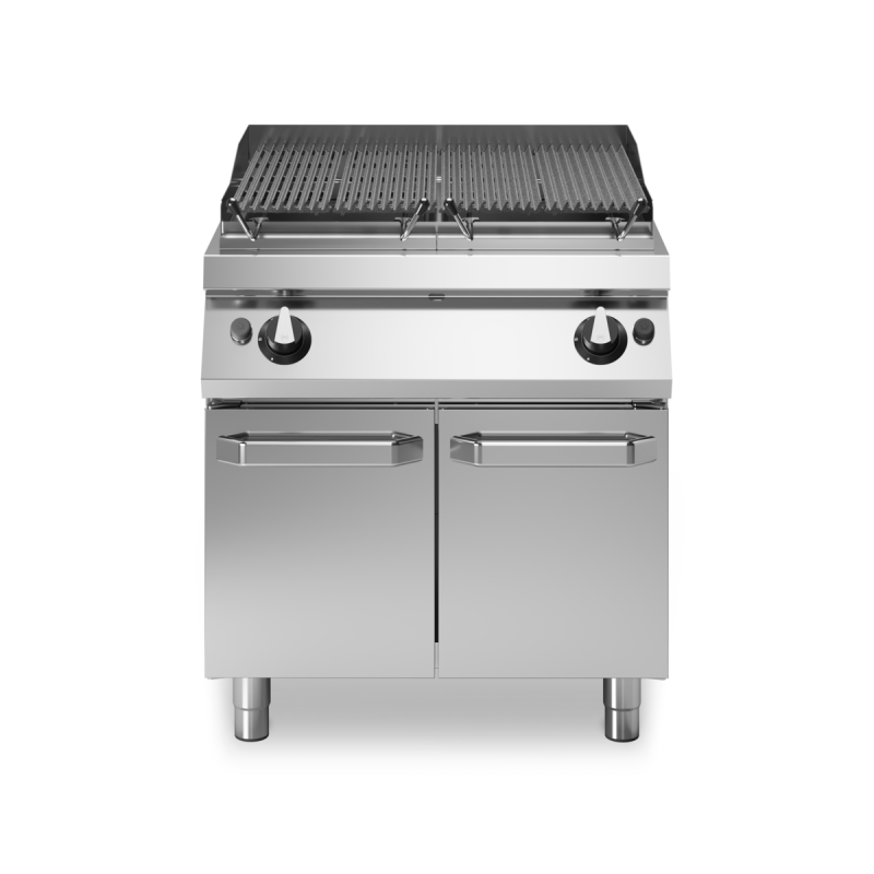 Lava stone grill 2 zones 800x730 mm modular | Restohotelstore