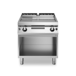 Grill plate 2/3 smooth 1/3 ribbed 800x900 mm Modular | Restohotelstore