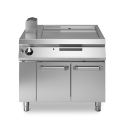 Grill plate 2/3 smooth 1/3 ribbed on cabinet 1000x1100 MODULAR | Restohotelstore