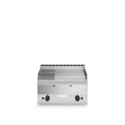 Grill plate 2/3 smooth 1/3 ribbed 600x600 mm modular | Restohotelstore